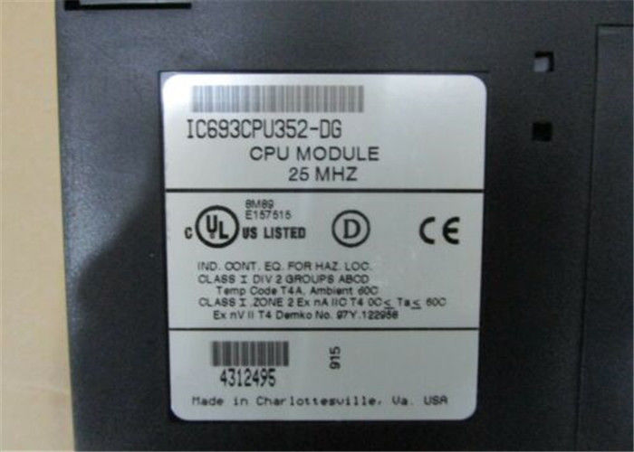 Memória configurável do usuário dos bytes de IC693CPU352 GE Fanuc 240K, 4K I/O, 8 cremalheiras, MATEMÁTICA da VÍRGULA FLUTUANTE do hardware