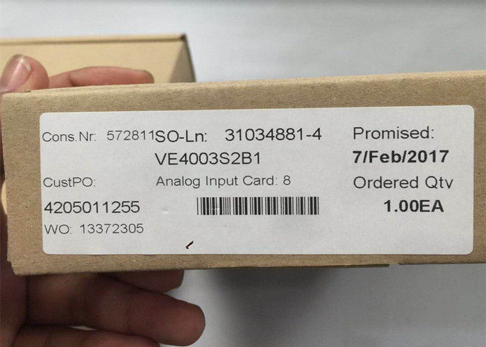 Cartão entrado análogo VE4003S2B1 de EMERSON DELTAV, 8 Ch, 4-20mA, CERVO, SÉRIE 2 NOVA