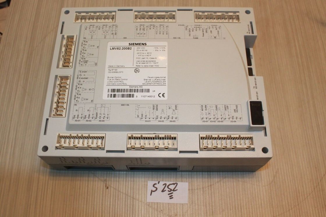 Lmv52.200b2 Siemens Controle do queimador de óleo/gás, controlo do acabamento do O2, PID, 6 atuadores, VSD, AC230V (UE)