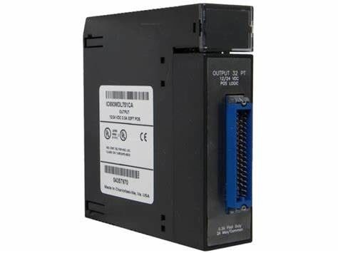 GE IC693MDL751 12 a 24 V DC e uma corrente máxima de 0,3 Ampère por saída do ponto 8