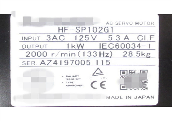MITSUBISHI Industrial Compact Servo Motor Unit HF-SP102G1 (1/6) Engrenagem CNVM-6120-6