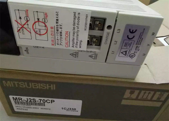 Novo Mitsubishi 750W Industrial AC Servo Motor Drive MR-J2S-70CP Trifase Amplificador