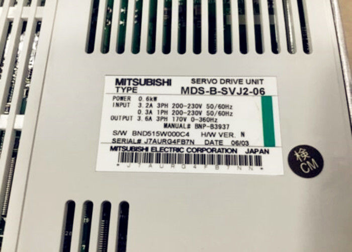 Mitsubishi MELDAS 0,6KW Unidade de Servo de Acionamento Industrial AC MDS-B-SVJ2-06 3.2A 3PH 200-230V