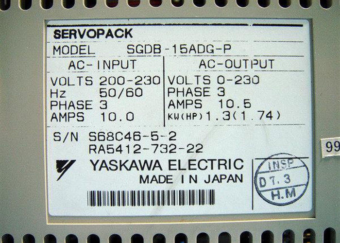 SGDB-15ADG-P AC Servo Drives Nova Yaskawa na caixa original
