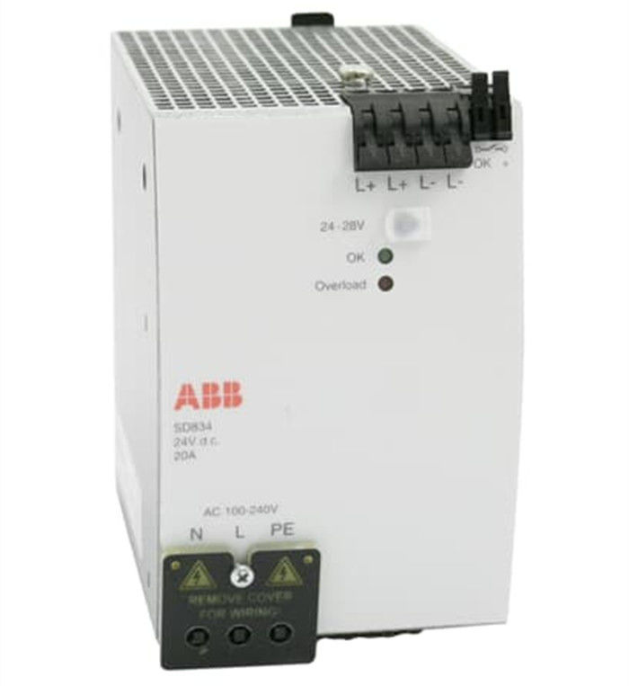 ABB 3BSC610067R1 SD834 Fornecimento de energia 20A Entrada AC 100-240 V ou DC 110-150 V Saída DC 24 V 20A