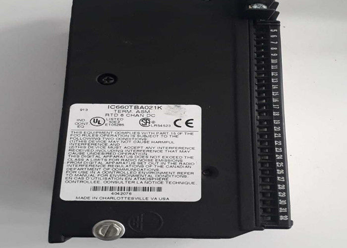 O conjunto de terminais IC660TBA021 é um conjunto de terminais RTD de blocos de entrada fabricado pela GE Fanuc