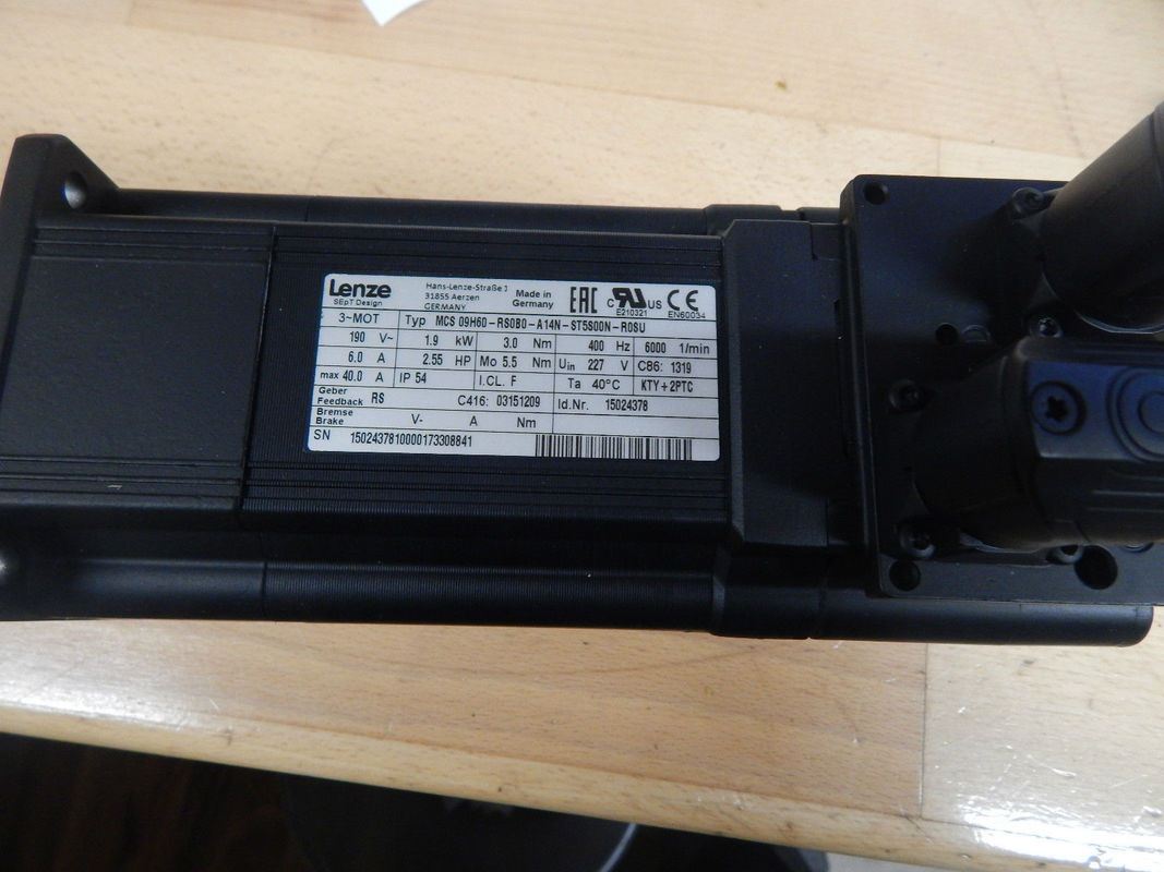 Lente MCS 09H60-RS0B0-A14N-ST5S00N-R0SU Descrição SERVO MOTOR 3.4A 307V 3.8NM