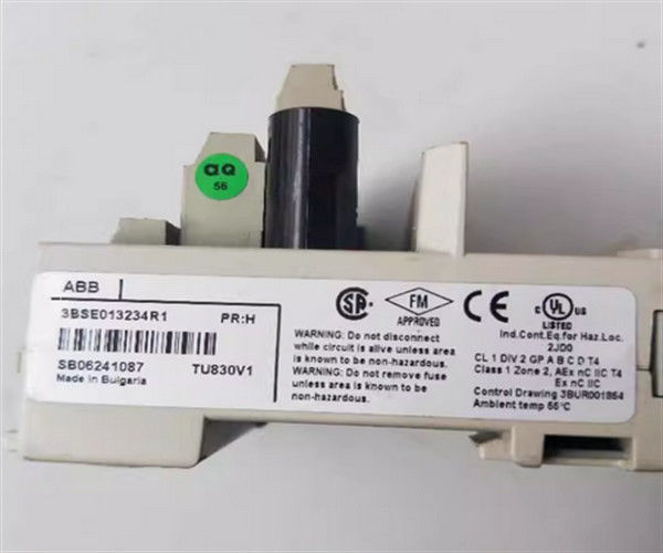 ID do produto TU830V1 3BSE013234R1 0,28 kg Módulo de alimentação redundante Tensão de ensaio dielétrica 500 V a.c.