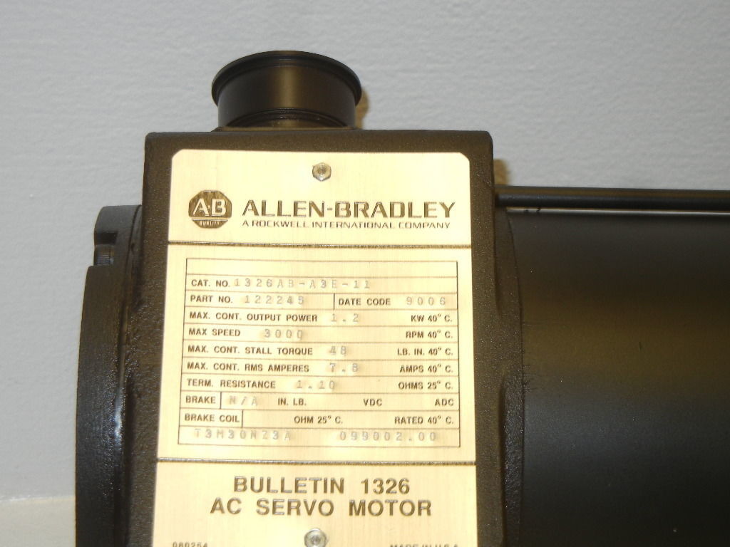 AB 1326AB-A3E-11SERV MTR 48-IN-LB 3K-RPM STD INCH Limit Switch com 115V de tensão nominal de CC