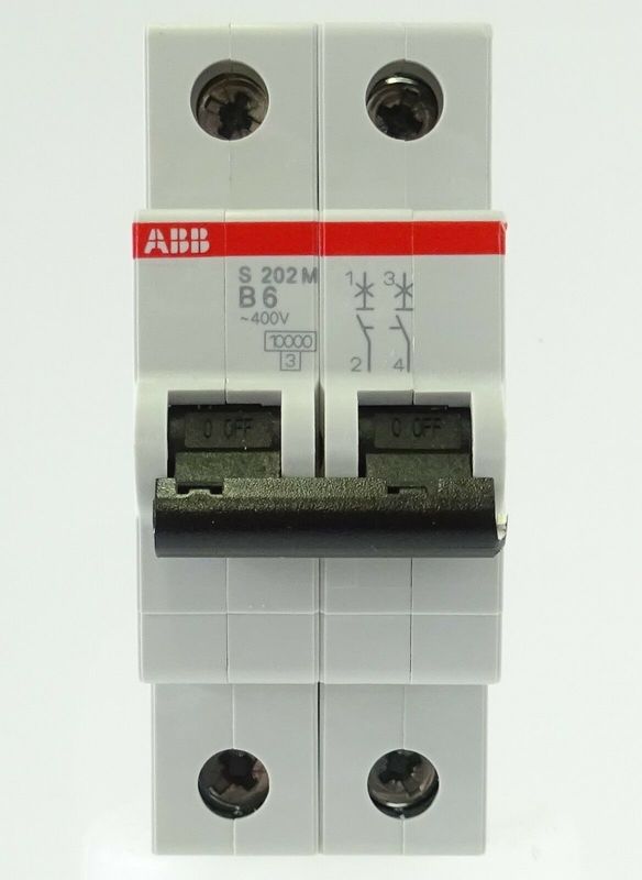 ABB 2cds272001r0065 s202m-b6 Interruptor de ligação auxiliar da série S200